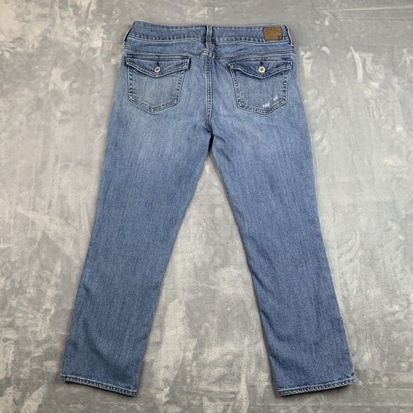 Vintage American Eagle Artist Jeans Womens 8 Low Rise Bootcut Distressed - Picture 14 of 16
